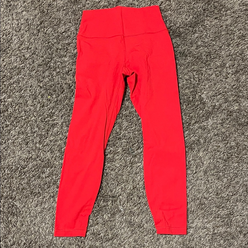 Hylete Bright Red High-Waist Performance Leggings